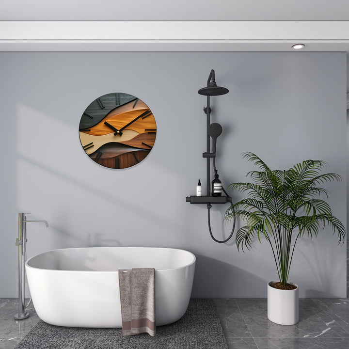 12 Inch Round Wall Clock Silent Non-Ticking Movement