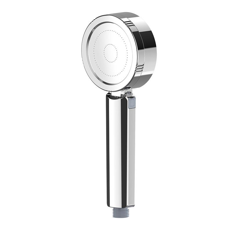 Round Handheld Shower Head Self-Cleaning Adjustable Flow 4