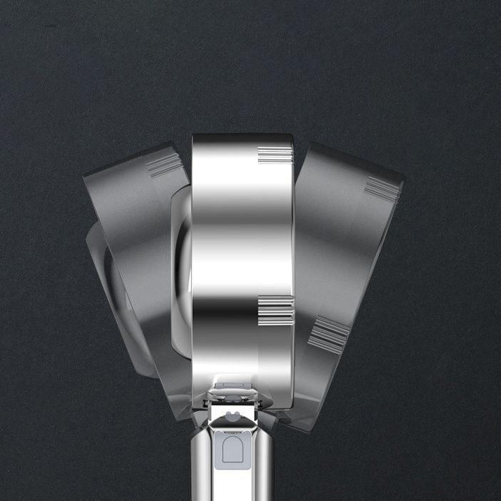 Round Handheld Shower Head Self-Cleaning Adjustable Flow 8
