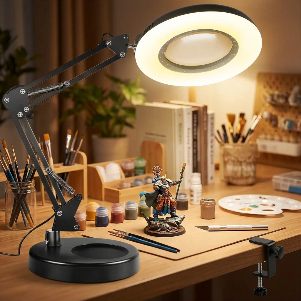 12X Magnifying Glass | Swing Arm With A Lit Ring Lens