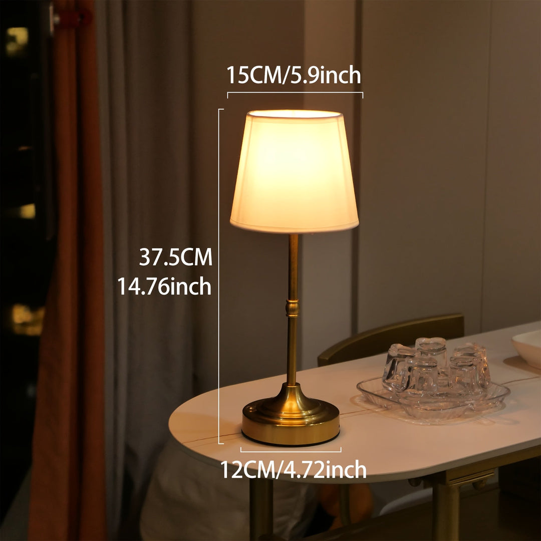 Cordless Table Lamp Brushed Metal | Touch Dimmable, USB Rechargeable | Soft Ambient Glow for Bedside &amp; Living Spaces 7