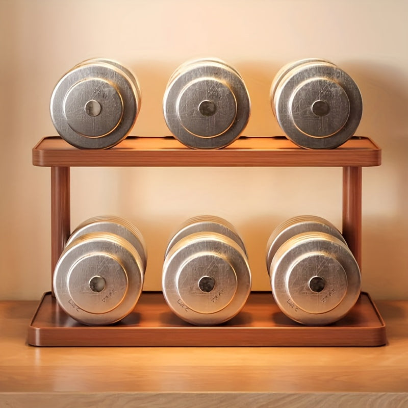 2-Tier Countertop Display Rack | Lipped Shelves On Posts