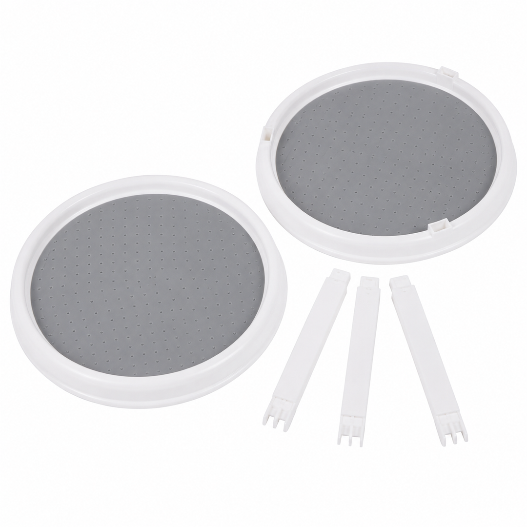2 Tier Rotating Spice Rack | Grip Liners And Raised Rims