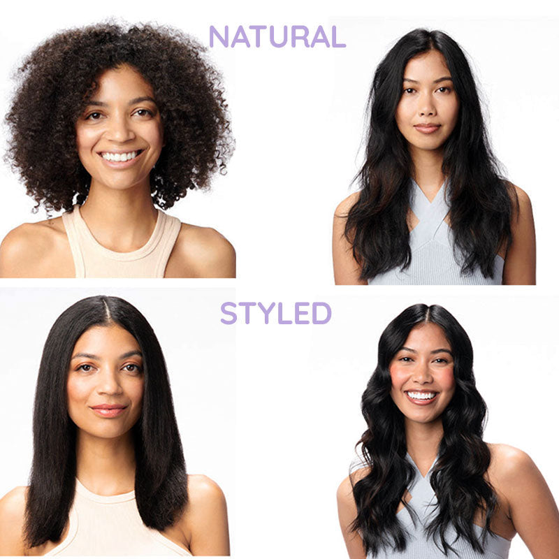 2-in-1 Rotating Hair Brush | Straightens, Curls and Styles in One Pass | Rapid Heat-Up Reduces Frizz and Boosts Shine