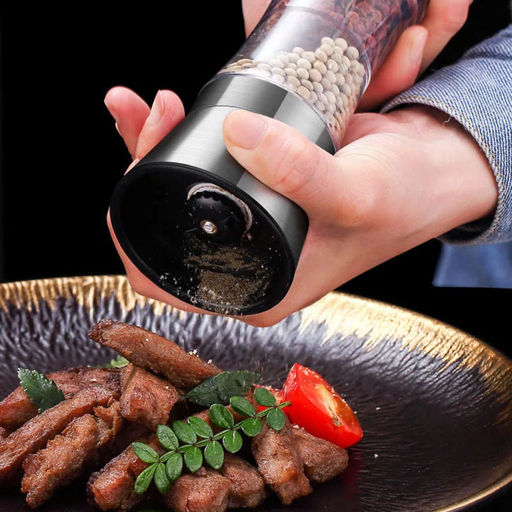2-in-1 Spice Mill | Two Chambers With Adjustable Grinders