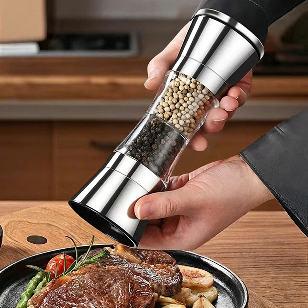 2-in-1 Spice Mill | Two Chambers With Adjustable Grinders