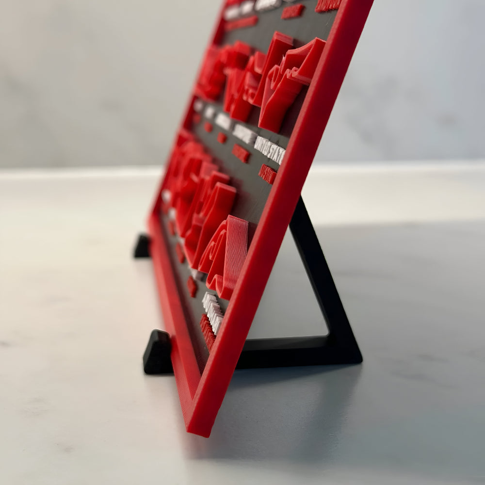 2026 Racing Track Calendar Wall Art Display Board Stand