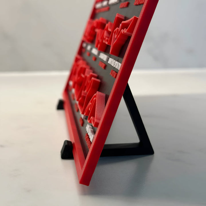 2026 Racing Track Calendar Wall Art Display Board Stand