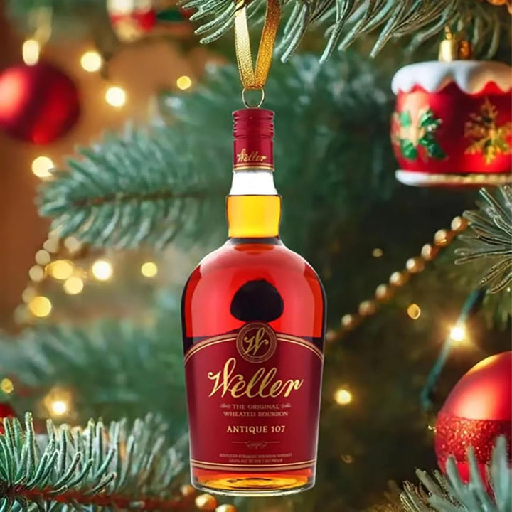 24 Piece Whiskey Bourbon Advent Calendar Mini Bottle Ornaments