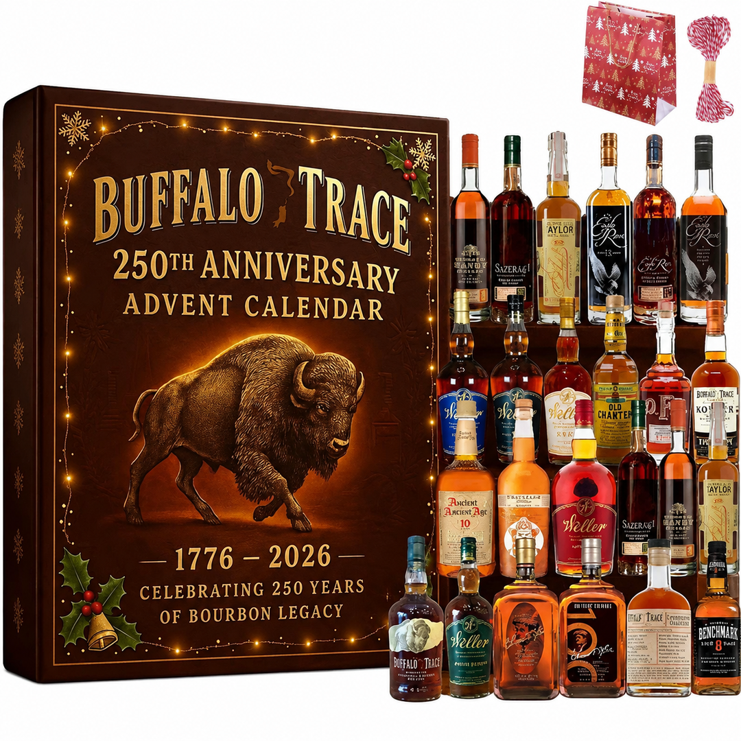 24 Piece Whiskey Bourbon Advent Calendar Mini Bottle Ornaments