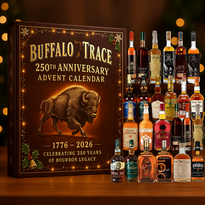 24 Piece Whiskey Bourbon Advent Calendar Mini Bottle Ornaments