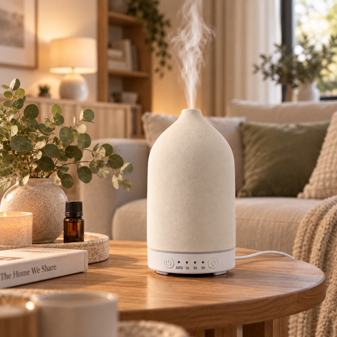 Ultrasonic Aroma Diffuser 100 ml LED Timer Quiet 26dB 2