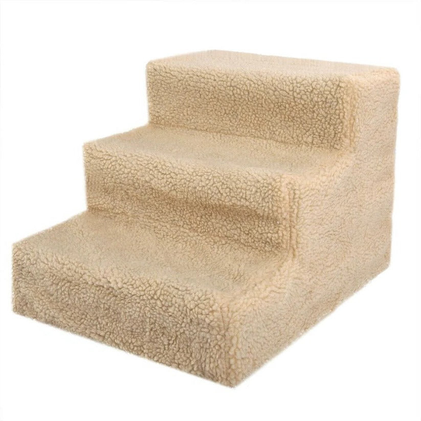 3 Step Portable Dog Stairs Lightweight Detachable Cover