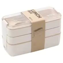 3-Tier Bento Lunch Box | Stacking Tiers, Strap Buckle
