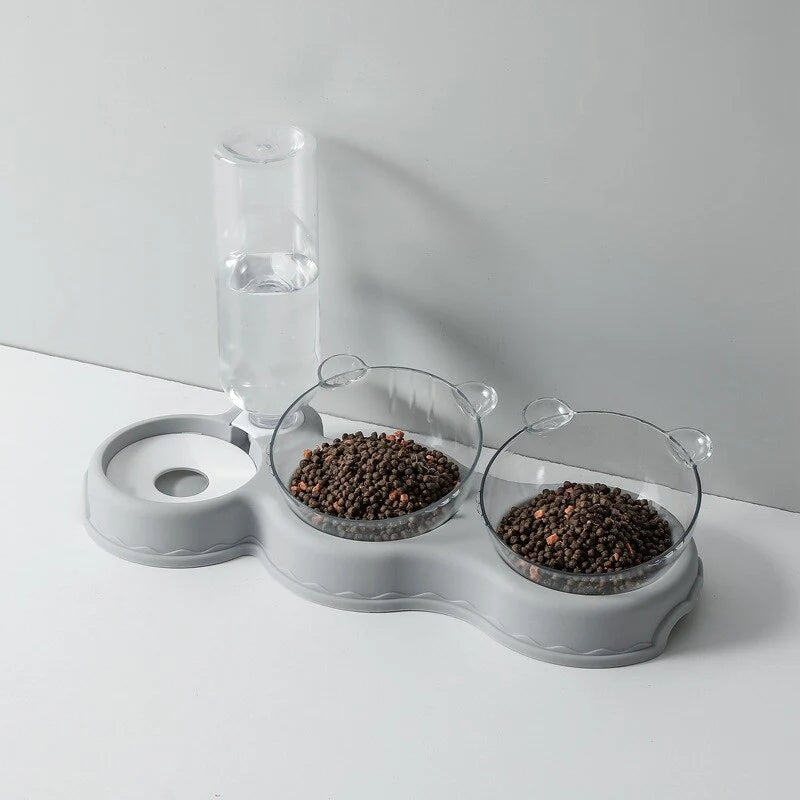 3-in-1 Pet Bowl Set | Automatic Water Dispenser Feeder