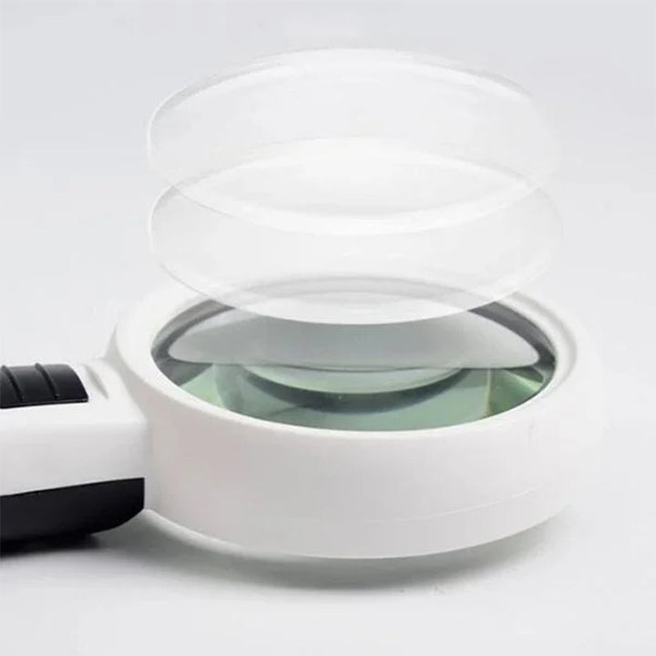 30x LED Magnifying Glass Illuminated Battery Powered Lens