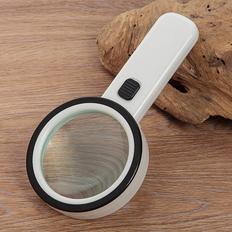 30x LED Magnifying Glass Illuminated Battery Powered Lens