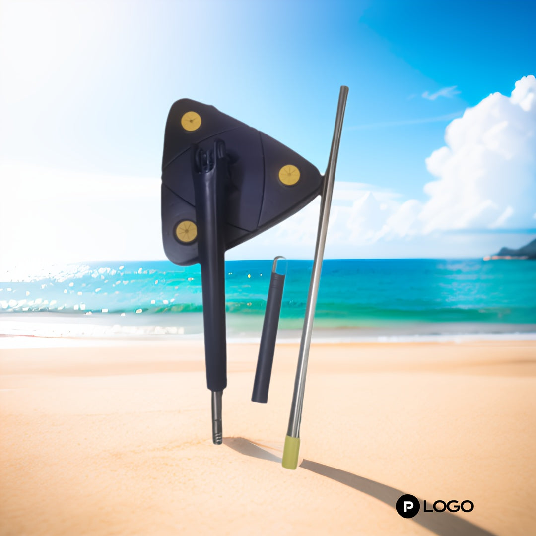 360° Rotating Triangle Mop | Microfibre Pad for Dry &amp; Wet Cleaning | Reaches Corners, Edges &amp; Under Furniture Easily