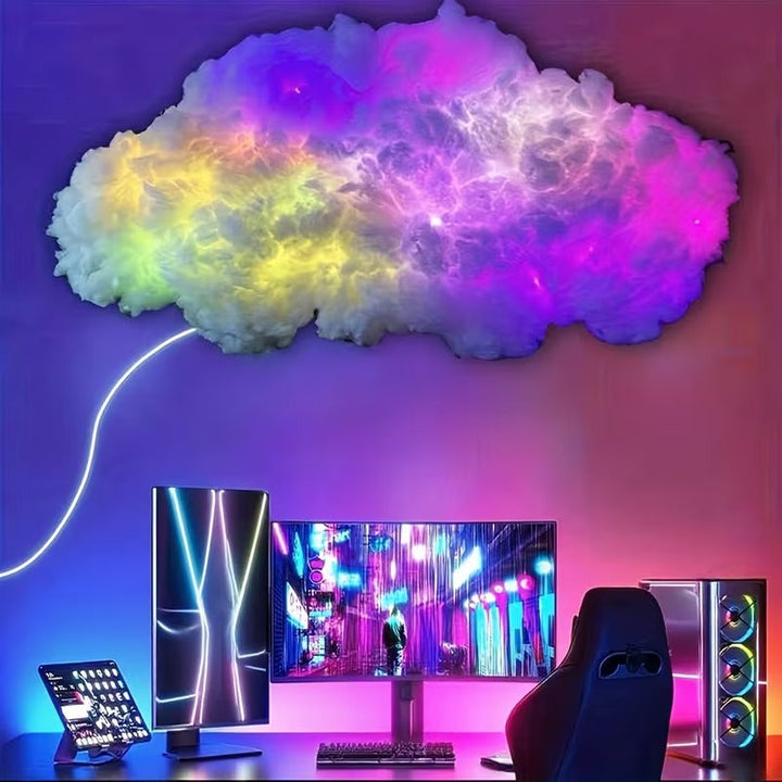 3D Cloud Night Light Colour Changing USB Powered Remote with Music Sync