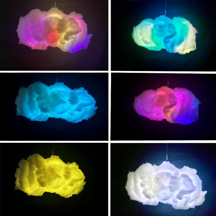 3D Cloud Night Light Colour Changing USB Powered Remote with Music Sync