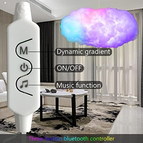 3D Cloud Night Light Colour Changing USB Powered Remote with Music Sync