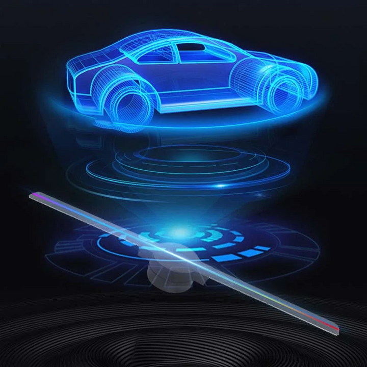 3D Hologram LED Fan Projector Adjustable Brightness Multi-Sync