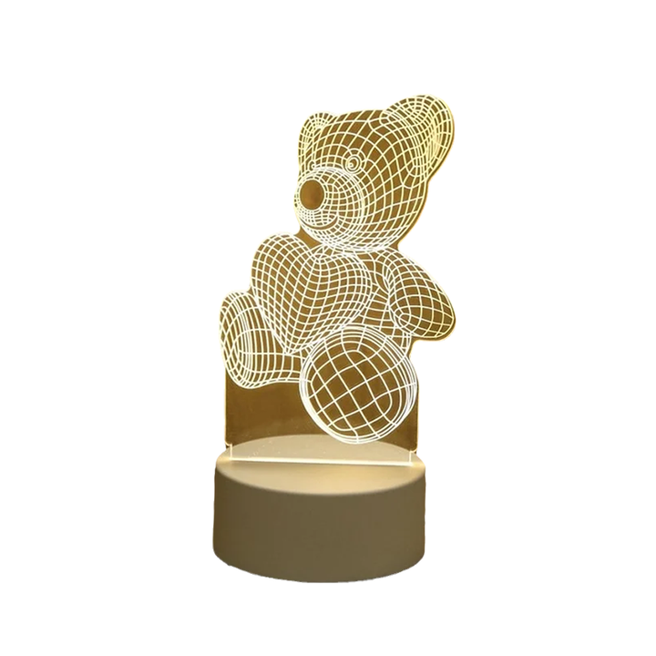 3D LED Night Lamp | Etched Panel With Three Light Tones