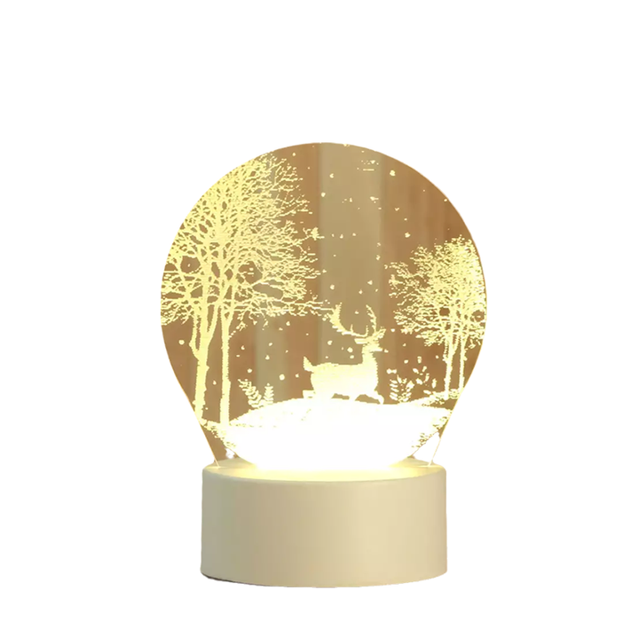 3D LED Night Lamp | Etched Panel With Three Light Tones