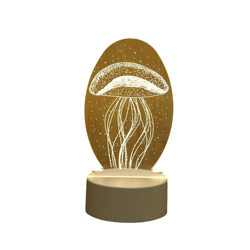 3D LED Night Lamp | Etched Panel With Three Light Tones