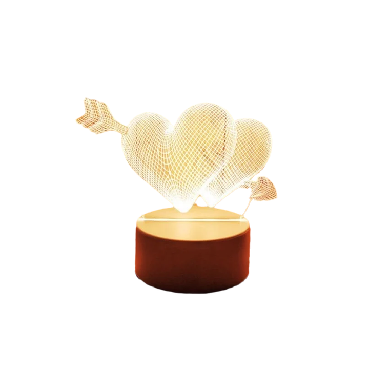 3D LED Night Lamp | Etched Panel With Three Light Tones