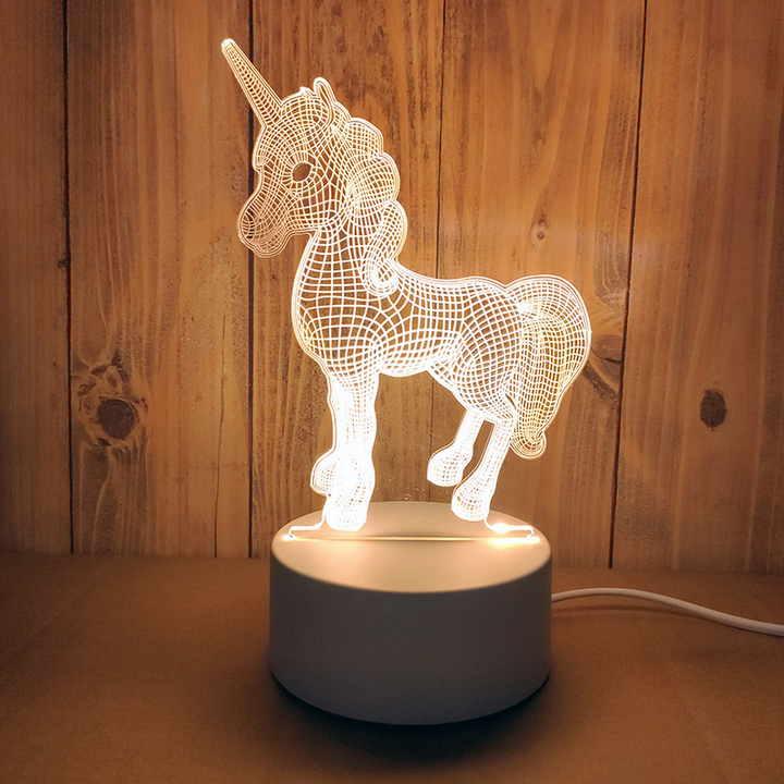 3D LED Night Lamp | Etched Panel With Three Light Tones