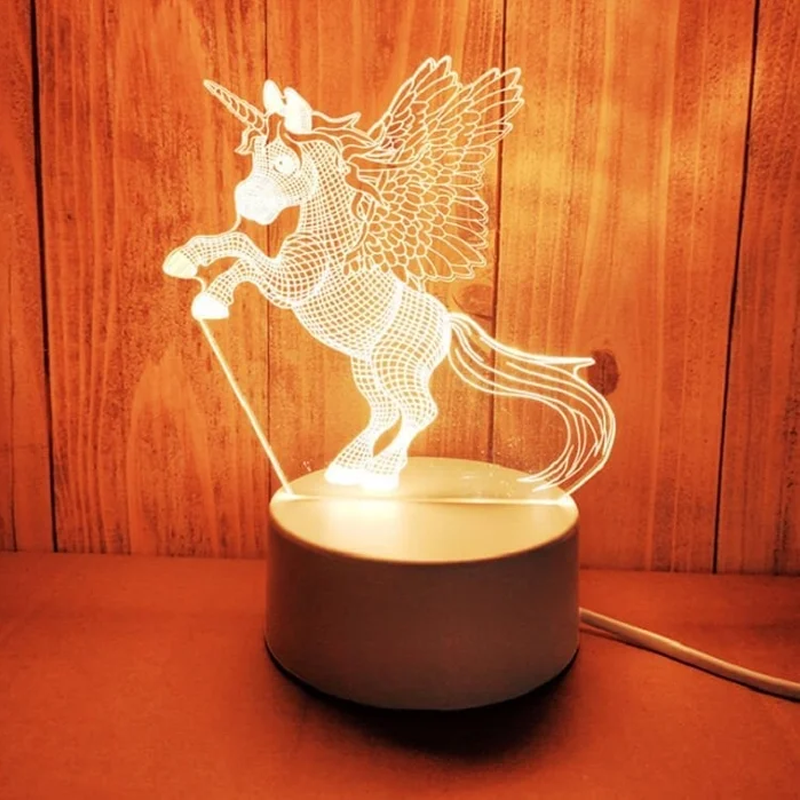 3D LED Night Lamp | Etched Panel With Three Light Tones