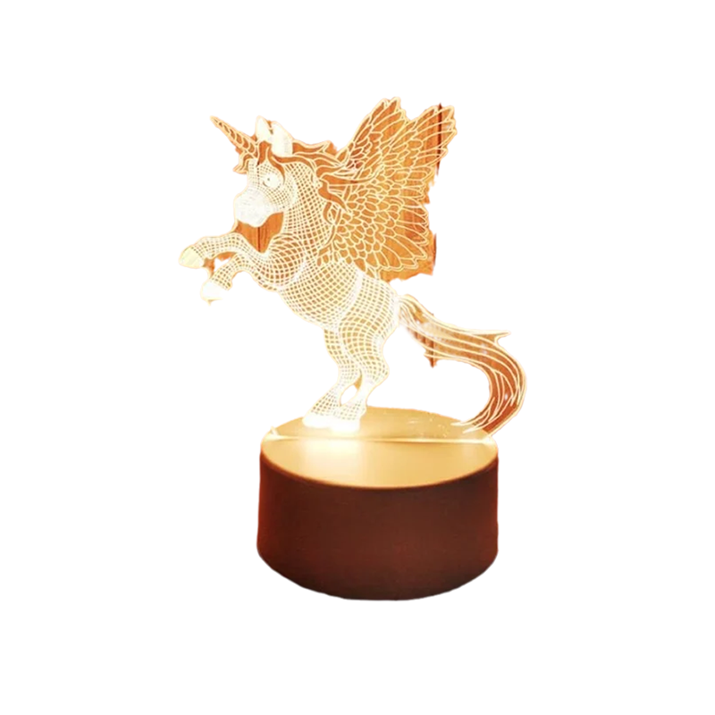 3D LED Night Lamp | Etched Panel With Three Light Tones