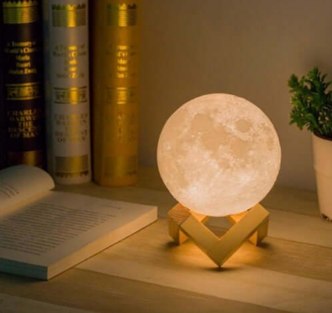 3D Moon Lamp LED Colour Changing Touch Rechargeable with Remote Control