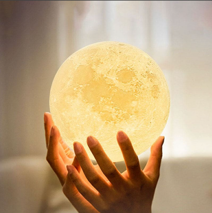 3D Moon Lamp LED Colour Changing Touch Rechargeable with Remote Control