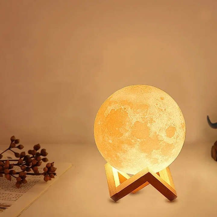 3D Moon Lamp LED Colour Changing Touch Rechargeable with Remote Control