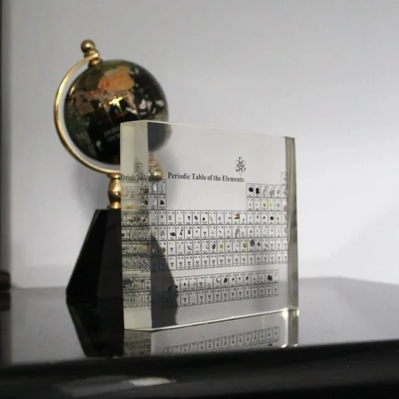 3D Periodic Table | Clear Block With Element Samples