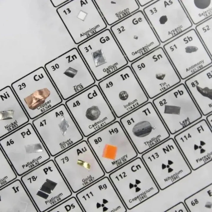 3D Periodic Table | Clear Block With Element Samples