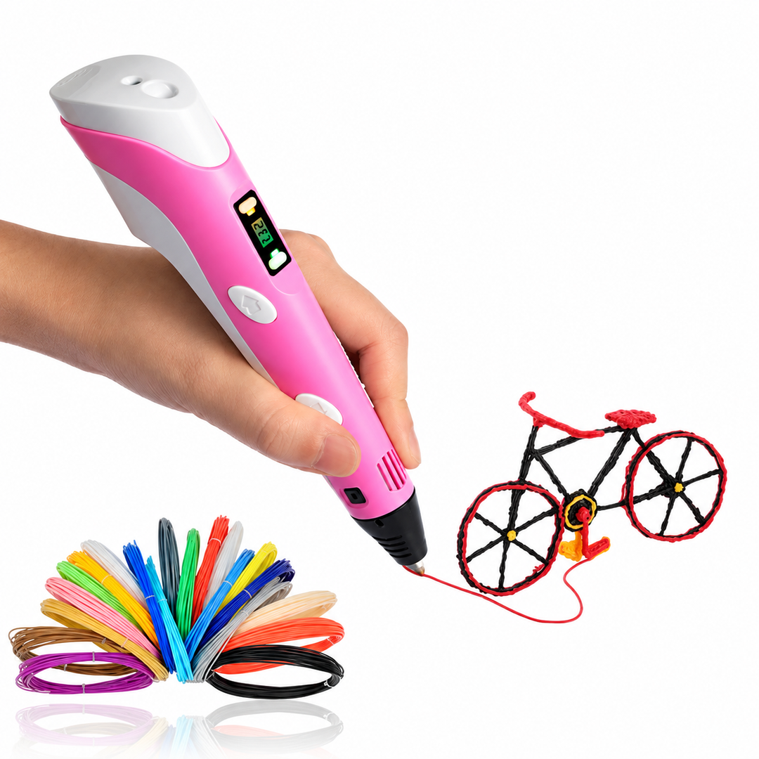 3D Printing Pen for Kids | Adjustable Temperature &amp; Speed Control | Non-Toxic PLA Filament Starter Kit, Safe for Ages 3+