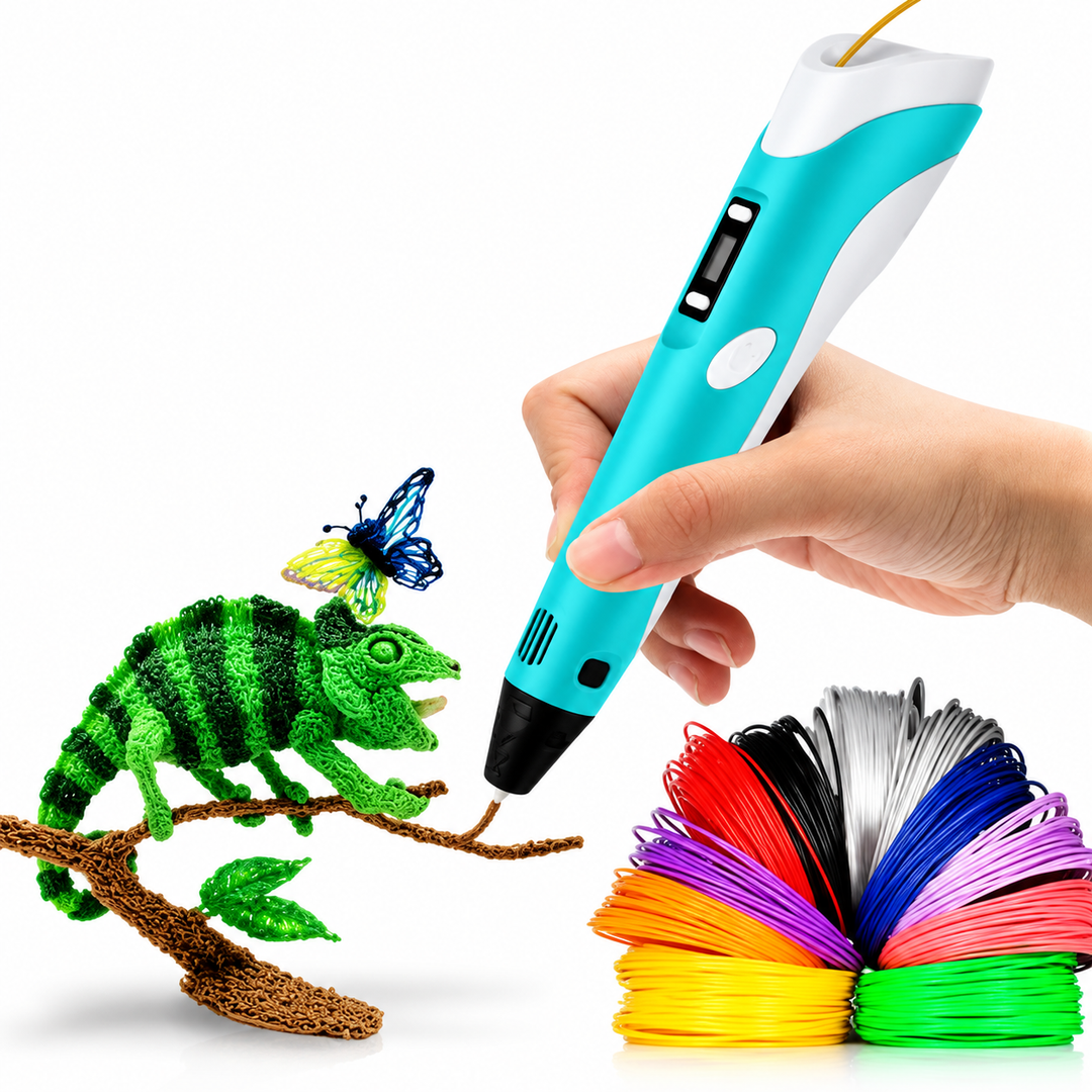 3D Printing Pen for Kids | Adjustable Temperature &amp; Speed Control | Non-Toxic PLA Filament Starter Kit, Safe for Ages 3+