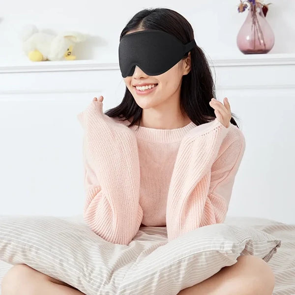 3D Sleep Mask Memory Foam | Contoured, Breathable &amp; Adjustable Strap | Blocks Light, No Eye Pressure for Deep Sleep