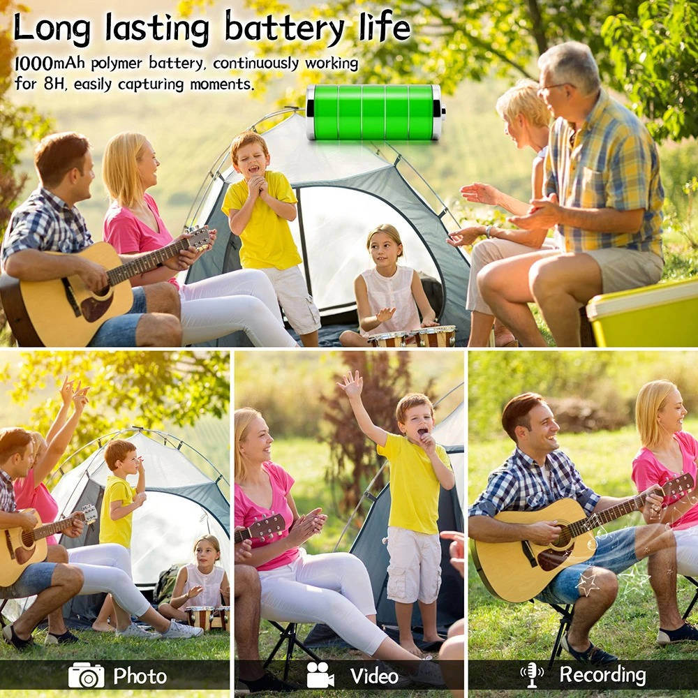 4K Ultra HD Mini Body Camera | WiFi Live View, 180° Rotating Lens | Night Vision, Loop Recording, 8-Hour Battery