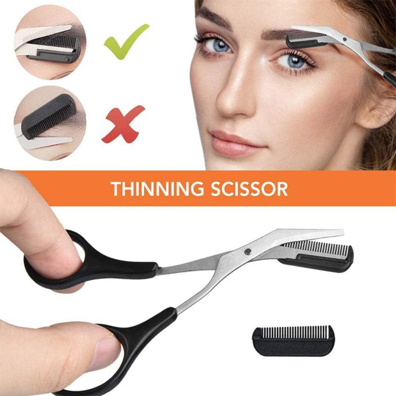 Precision Eyebrow Trimmer Comb Guide Stainless Steel Blade 2