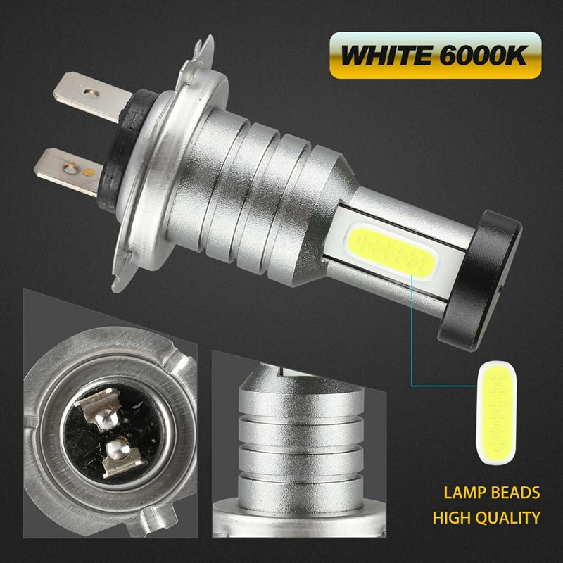 4x H7 LED Headlight Bulb Kit 30000LM Waterproof 6000K