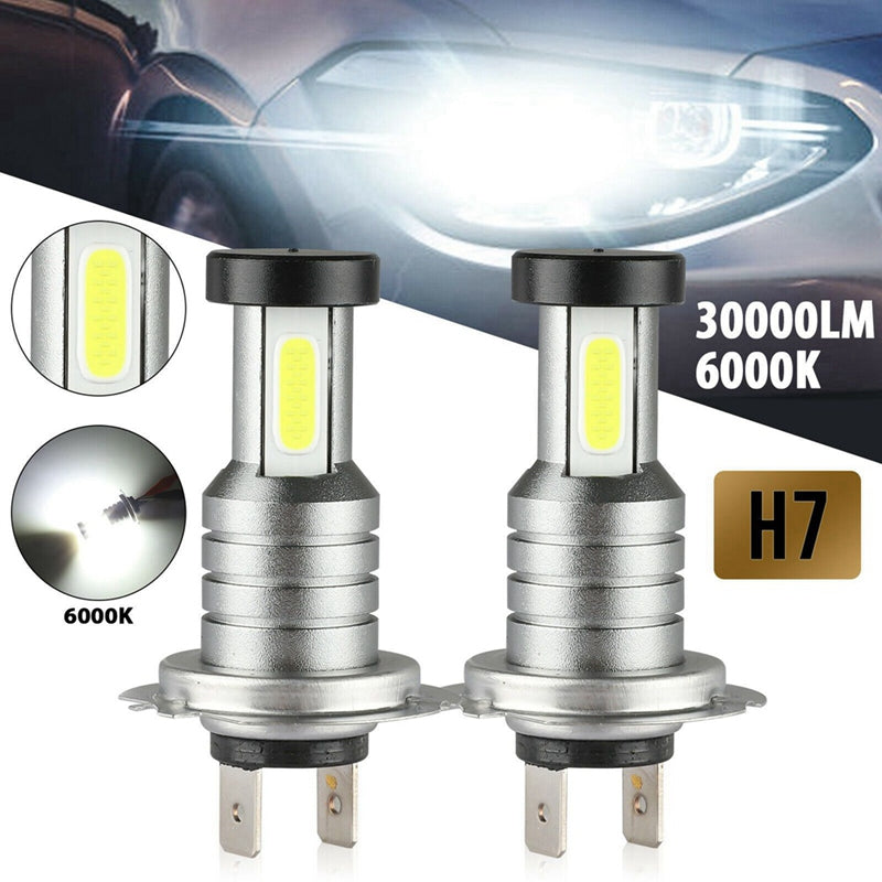 4x H7 LED Headlight Bulb Kit 30000LM Waterproof 6000K