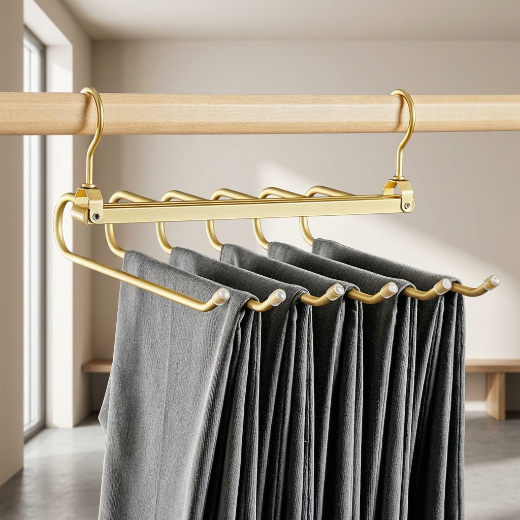 6-Tier Pants Hanger Organizer | Six Arms That Swing Out