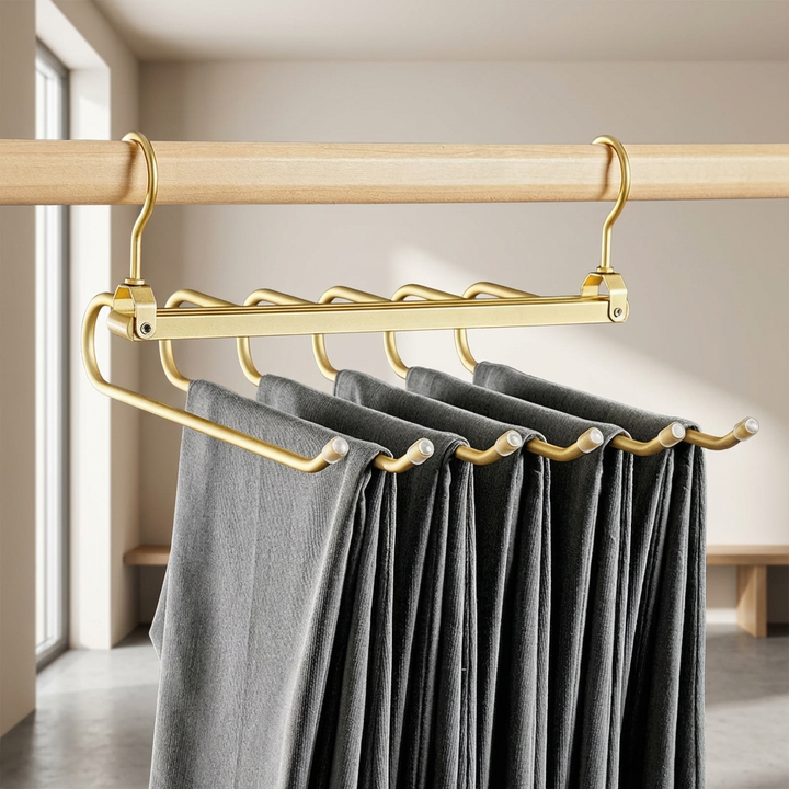 6-Tier Pants Hanger Organizer | Six Arms That Swing Out