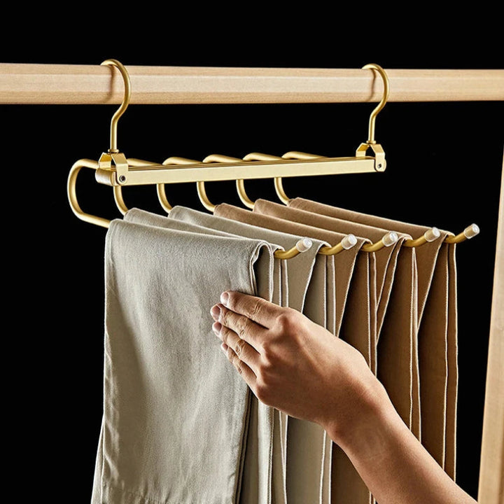 6-Tier Pants Hanger Organizer | Six Arms That Swing Out