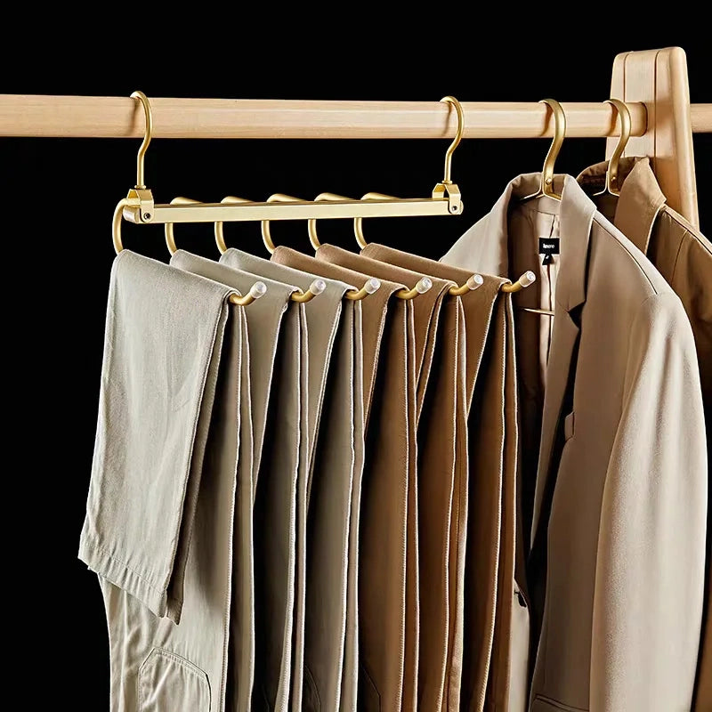 6-Tier Pants Hanger Organizer | Six Arms That Swing Out