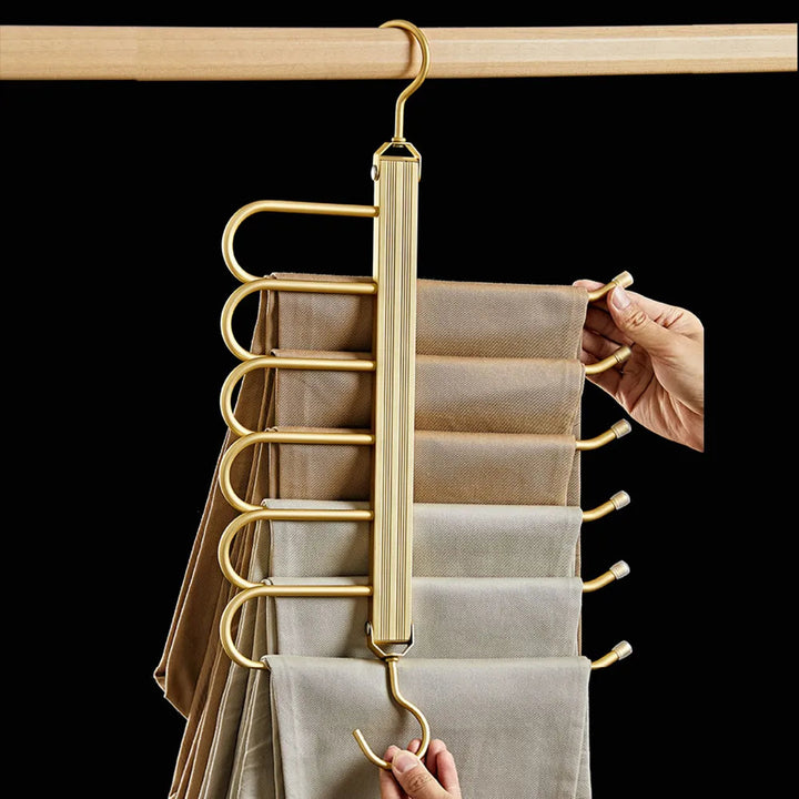 6-Tier Pants Hanger Organizer | Six Arms That Swing Out